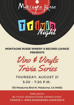 Vino & Vinyls Trivia Night | August 21