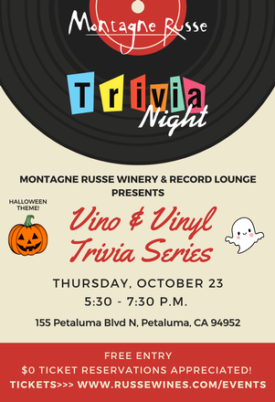 Vino & Vinyl Trivia Night | October 23rd