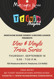Vino & Vinyls Trivia Night  |  September 18