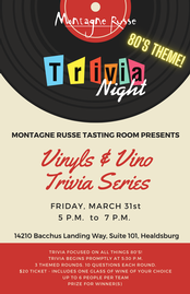 Vinyls & Vino Trivia Night - March 31
