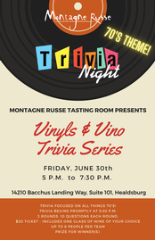 Vinyls & Vino Trivia Night - June 30th